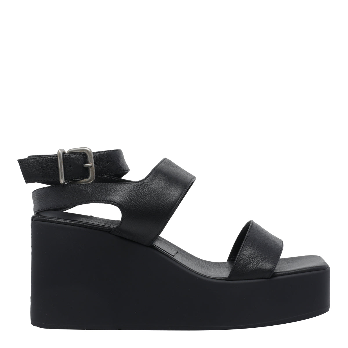 Vic Matie Sandals Black Calf Leather/rubber Sole