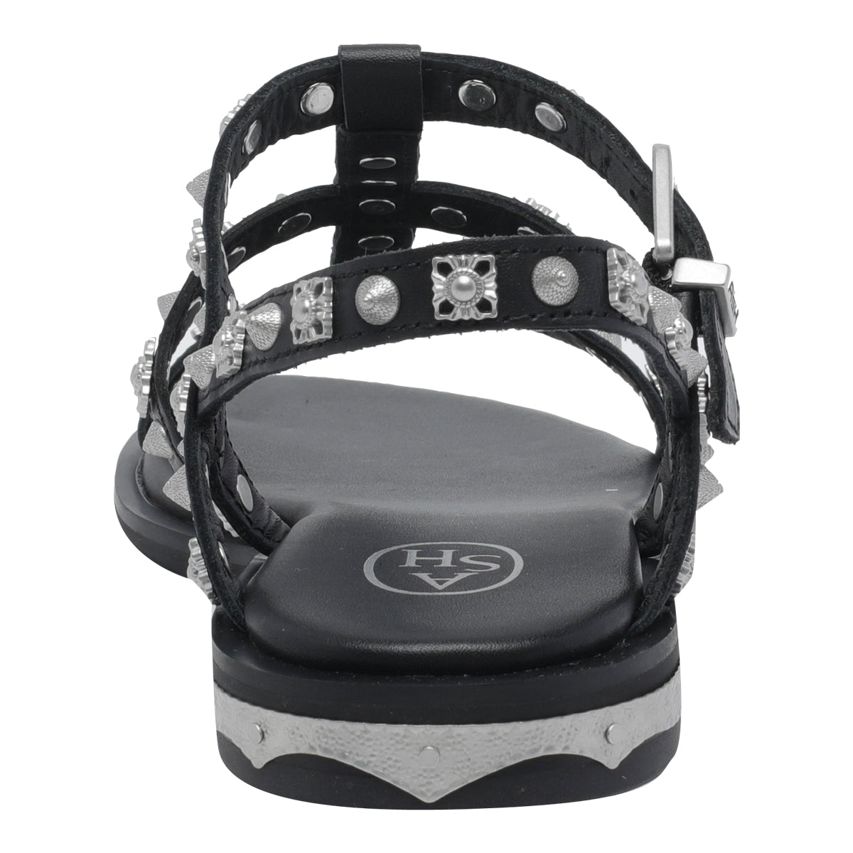 Ash Sandals Black Calf Leather/rubber Sole