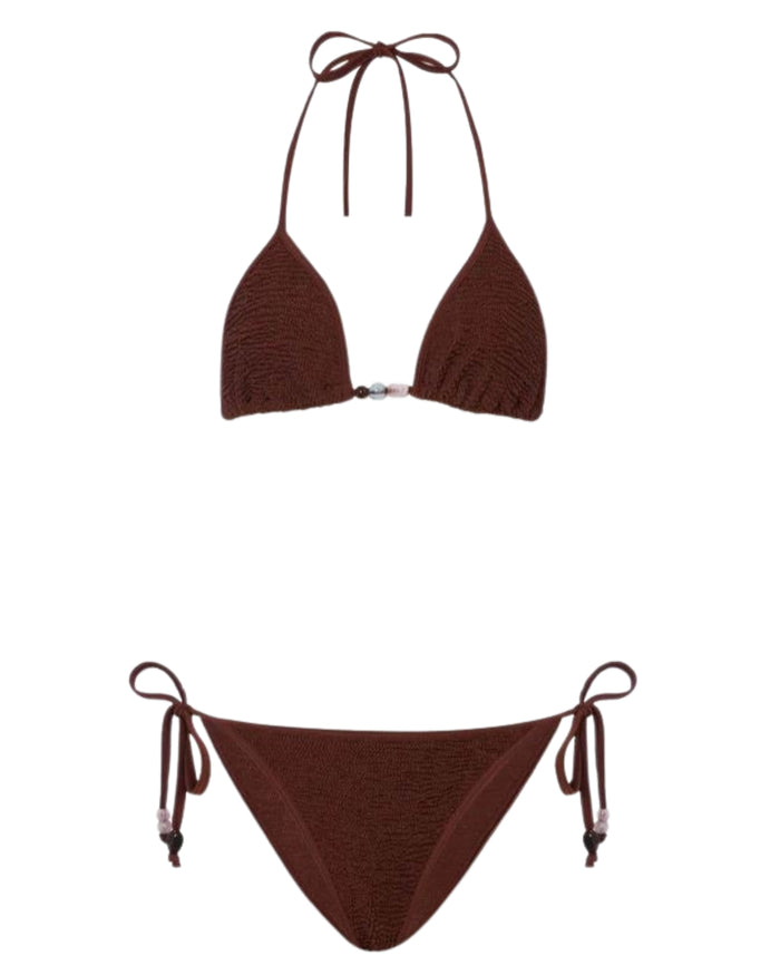 Hunza G London Sea Clothing Brown Polyamide Elastane