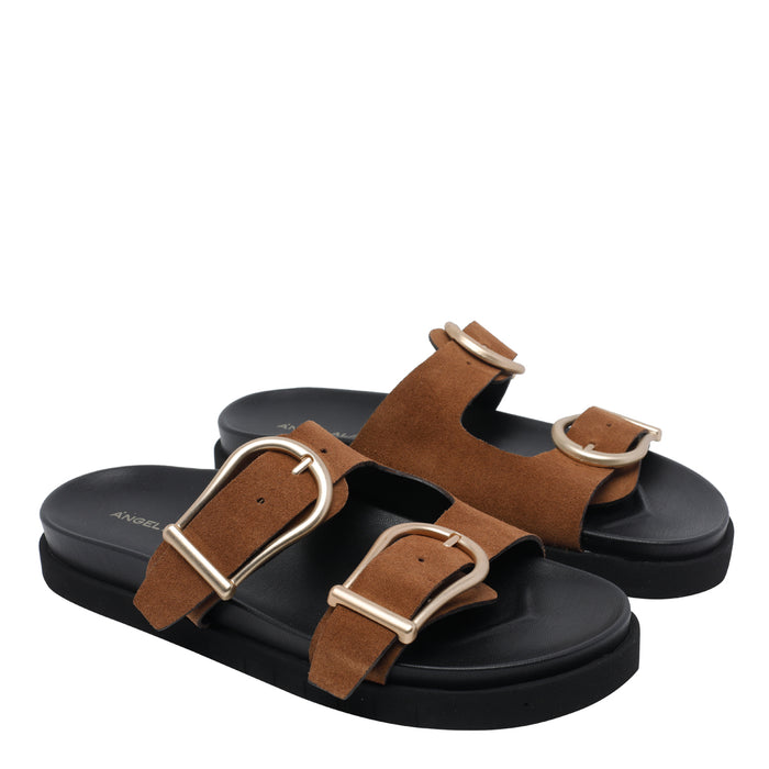 Angel Alarcon Sandals Brown Suede Leather/rubber Sole