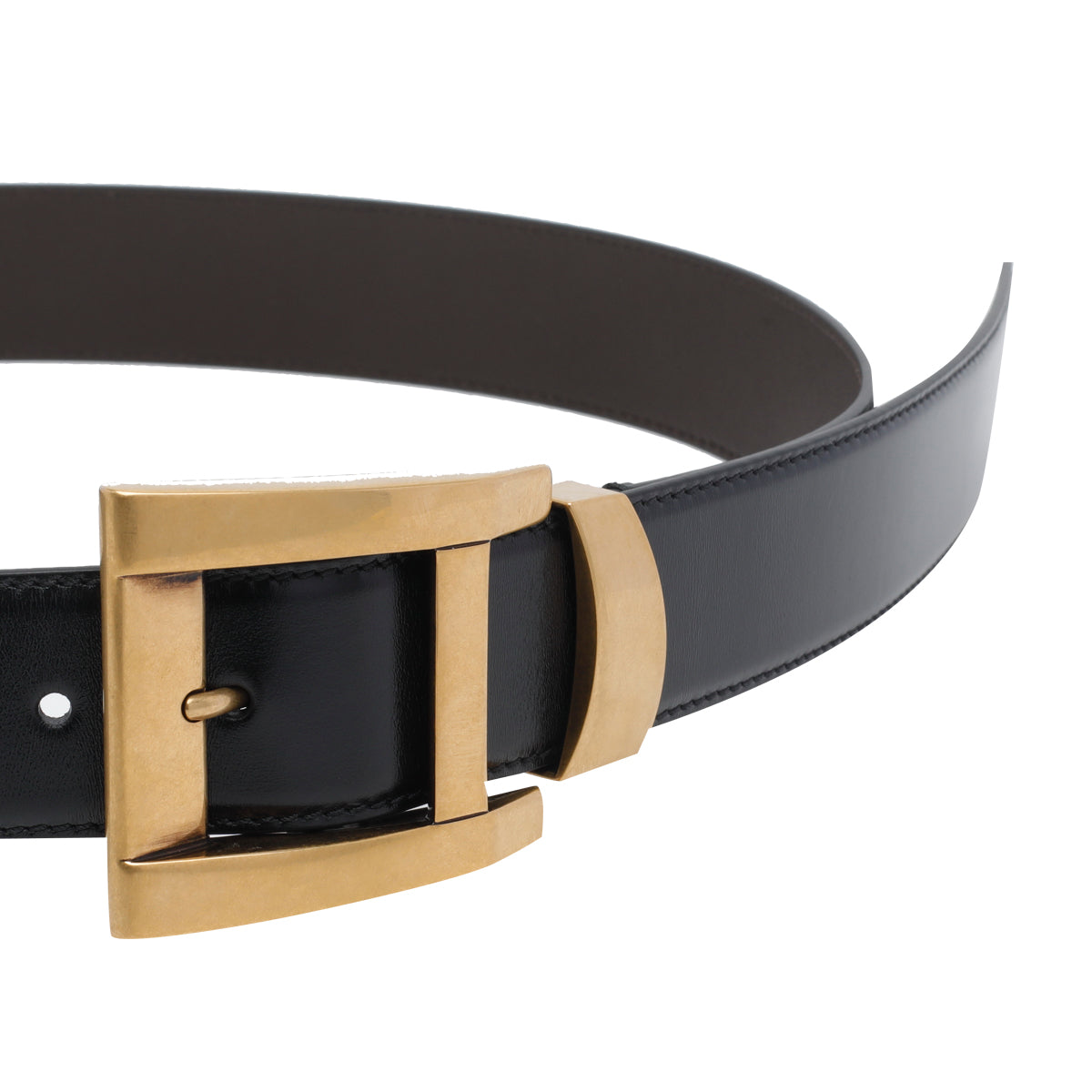 Versace Belts Black Calf Leather