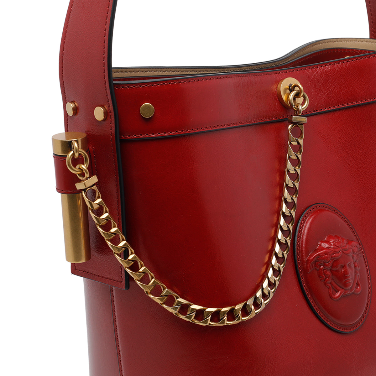 Versace Bags Red Calf Leather