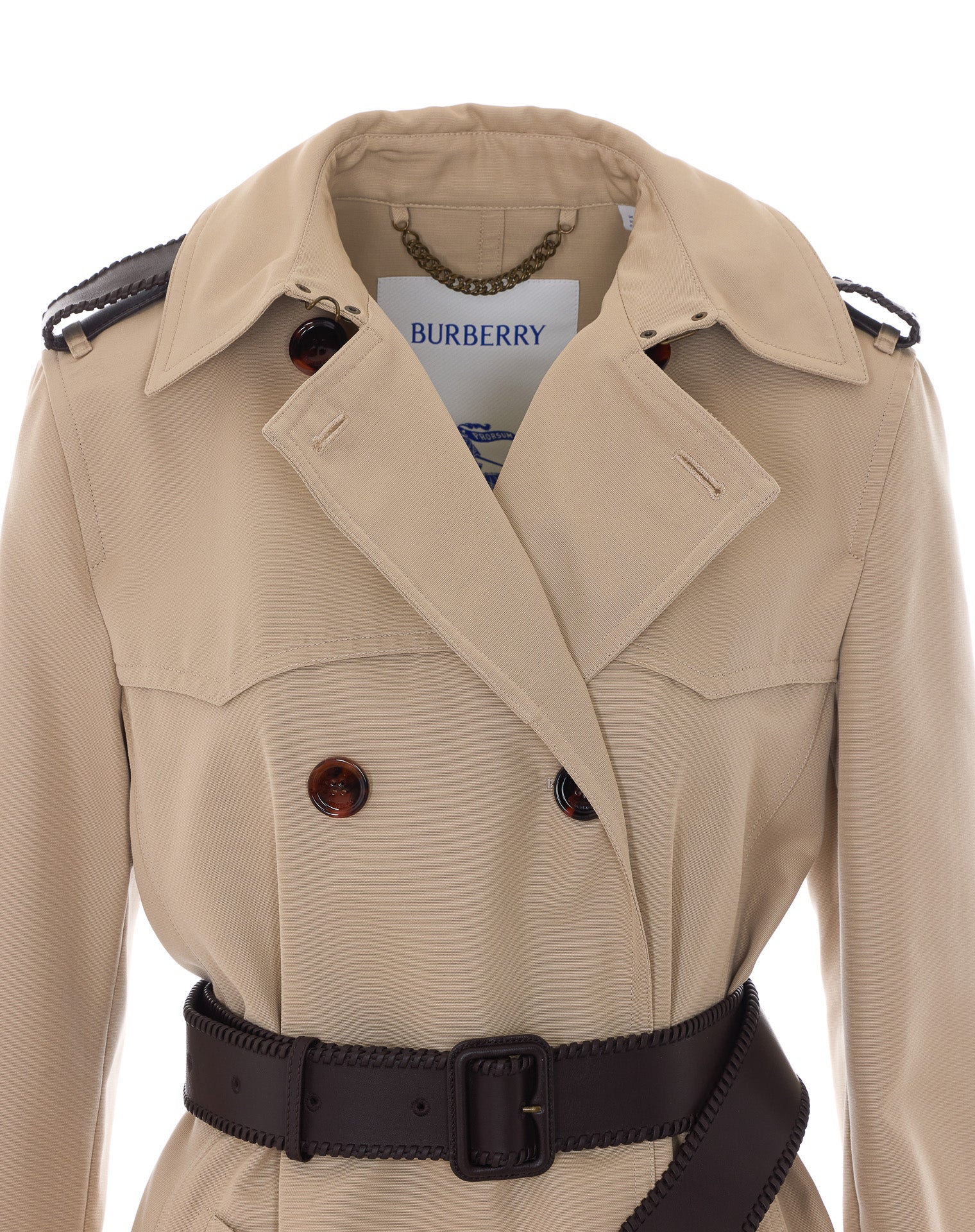 Burberry Coats Beige Silk