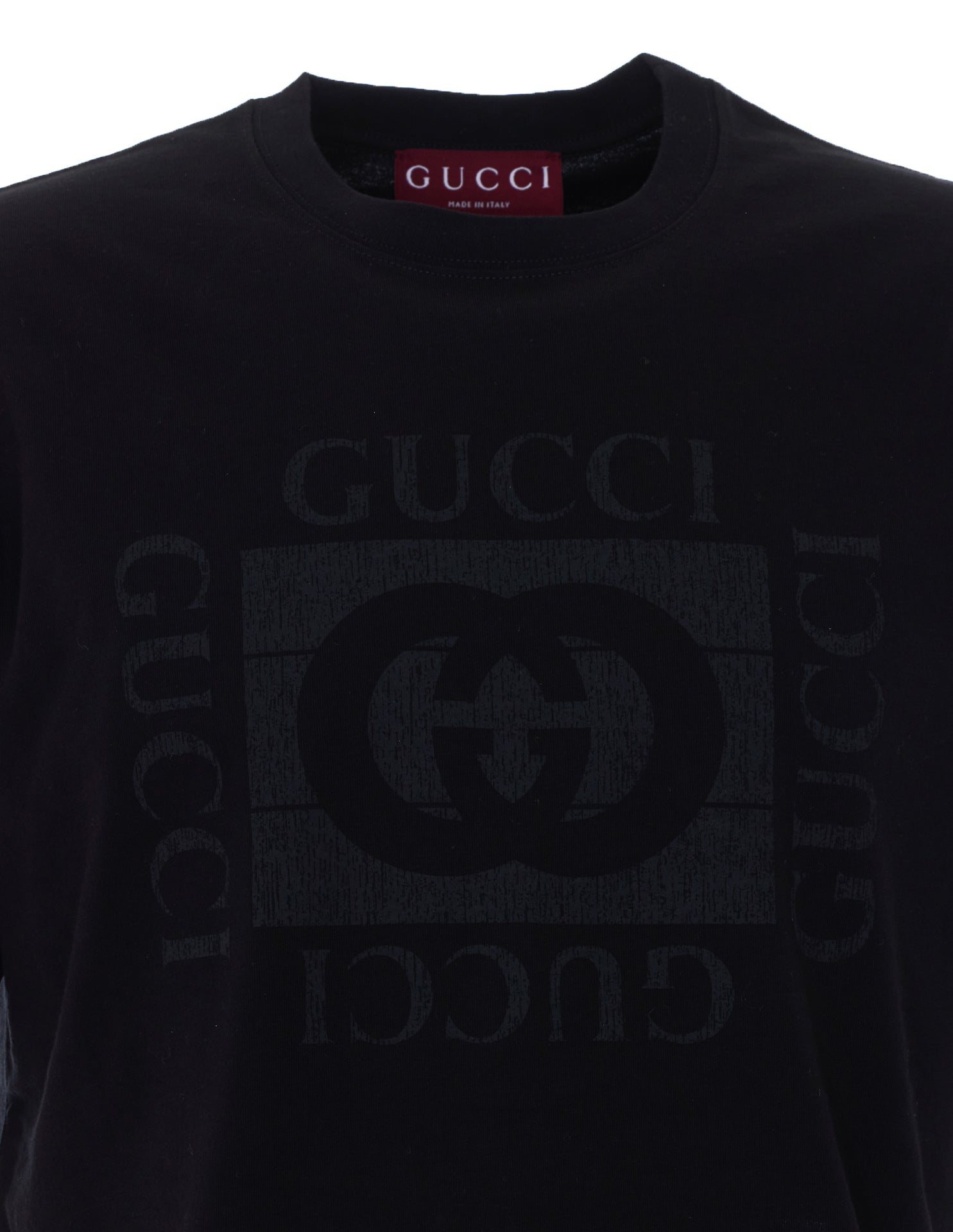 Gucci T-Shirts And Polos Black Cotton