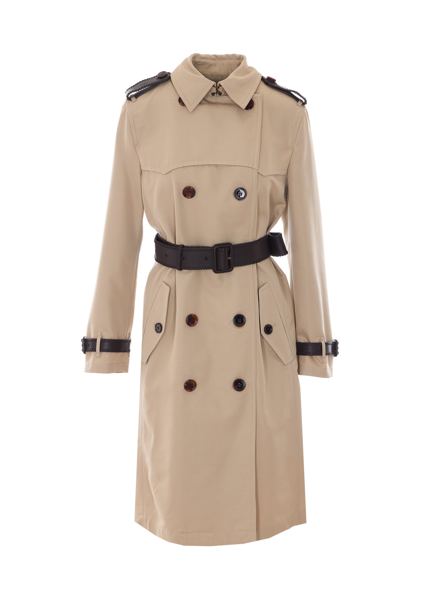 Burberry Coats Beige Silk