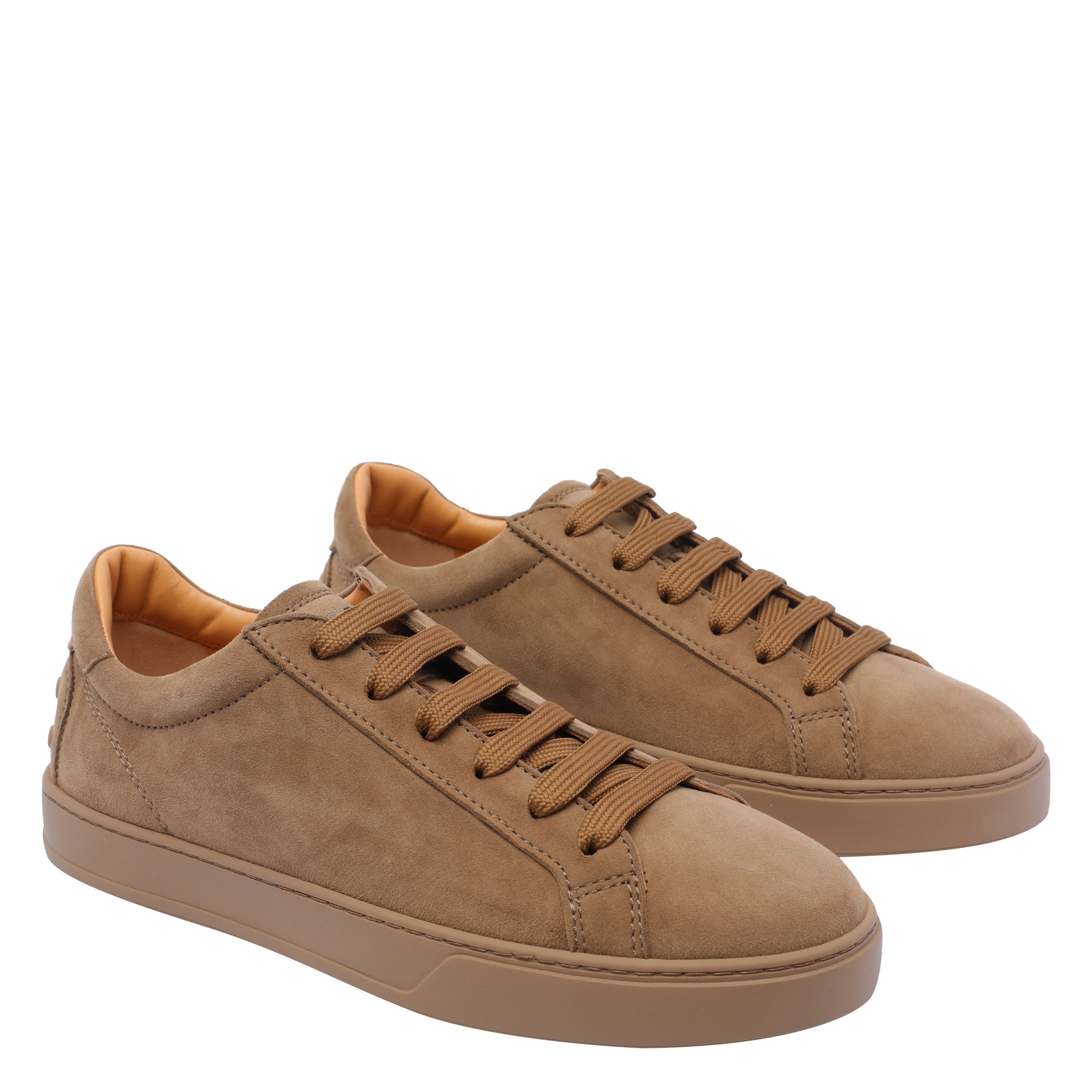 Tods Sneakers Beige Suede Leather/rubber Sole