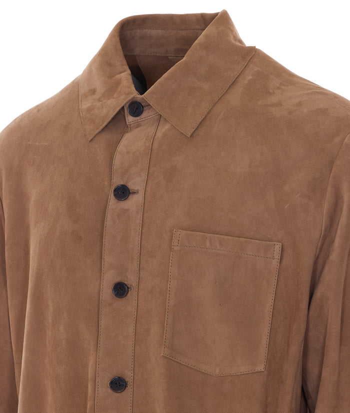 Arma Shirts Brown Genuine Leather