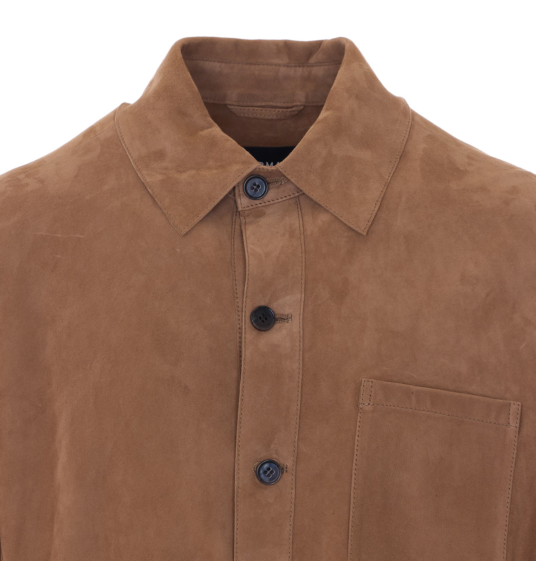 Arma Shirts Brown Genuine Leather