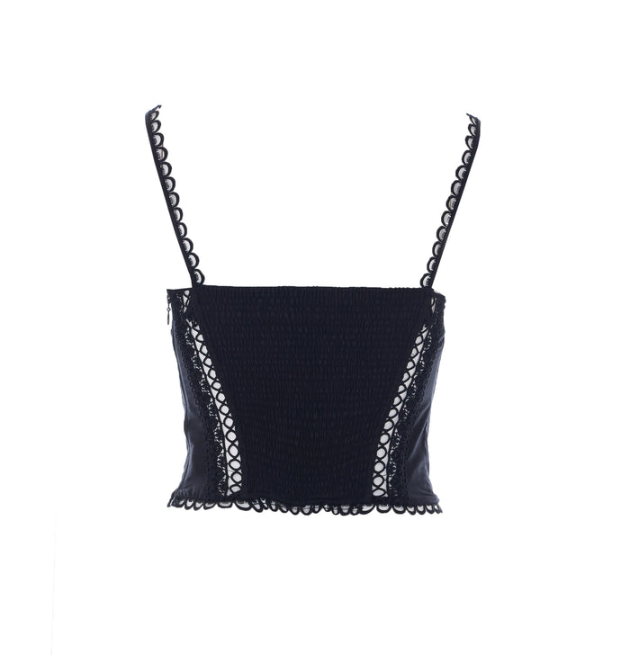 Charoruiz Top Black Cotton