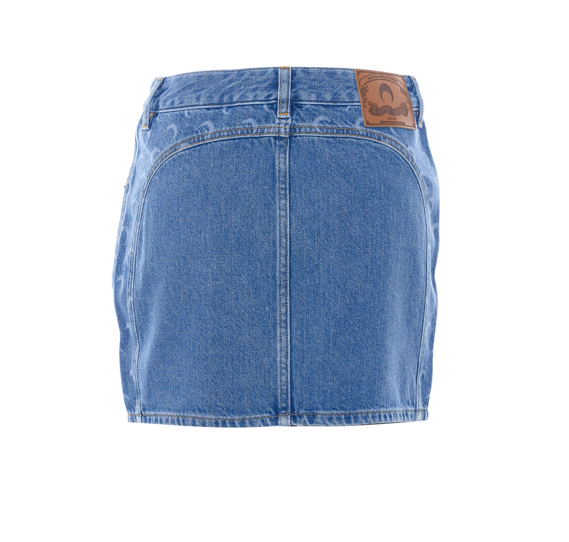 Marine Serre Skirts Blue Cotton