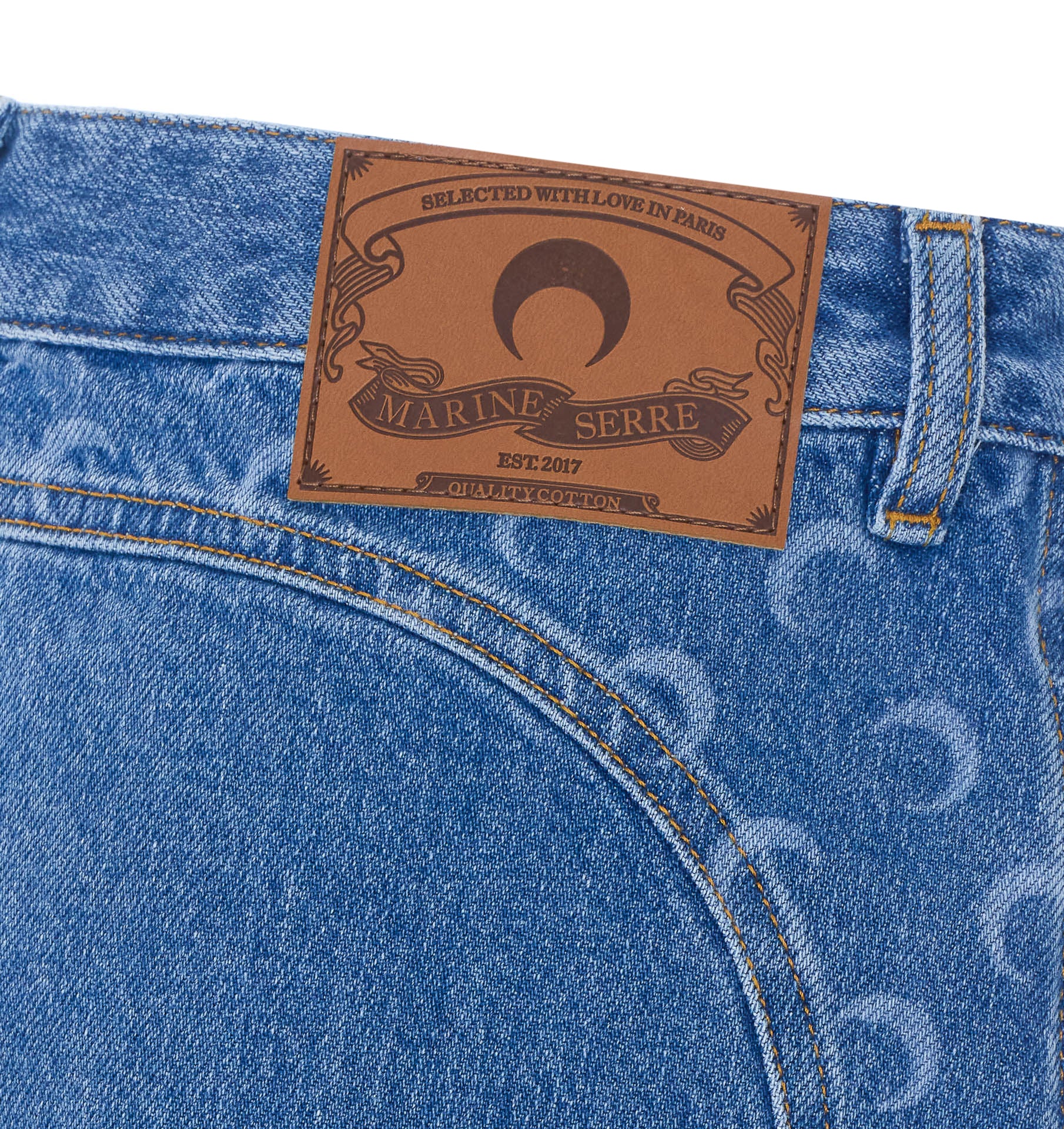 Marine Serre Skirts Blue Cotton