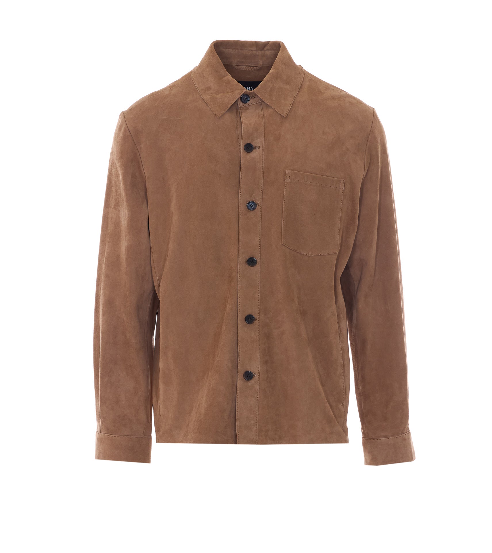 Arma Shirts Brown Genuine Leather