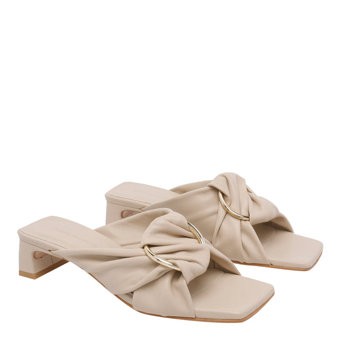 Angel Alarcon Sandals Beige Calf Leather/rubber Sole