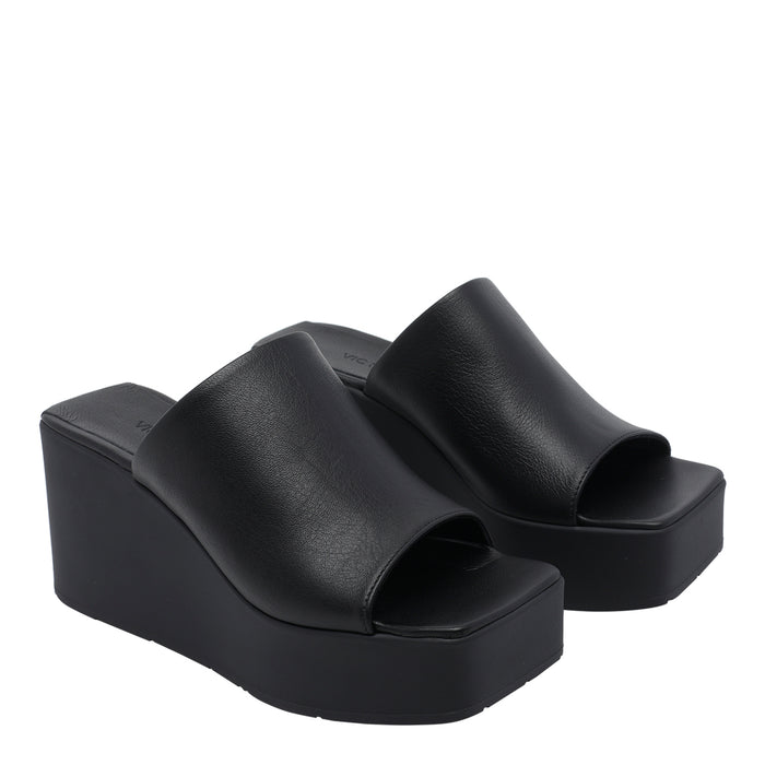 Vic Matie Sandals Black Calf Leather/rubber Sole