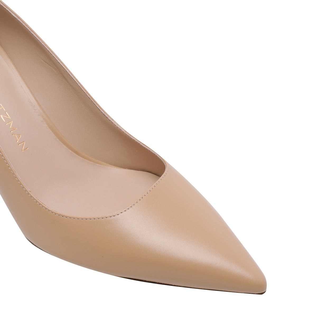 Stuart Weitzman With Heel Beige Calf Leather/leather Sole