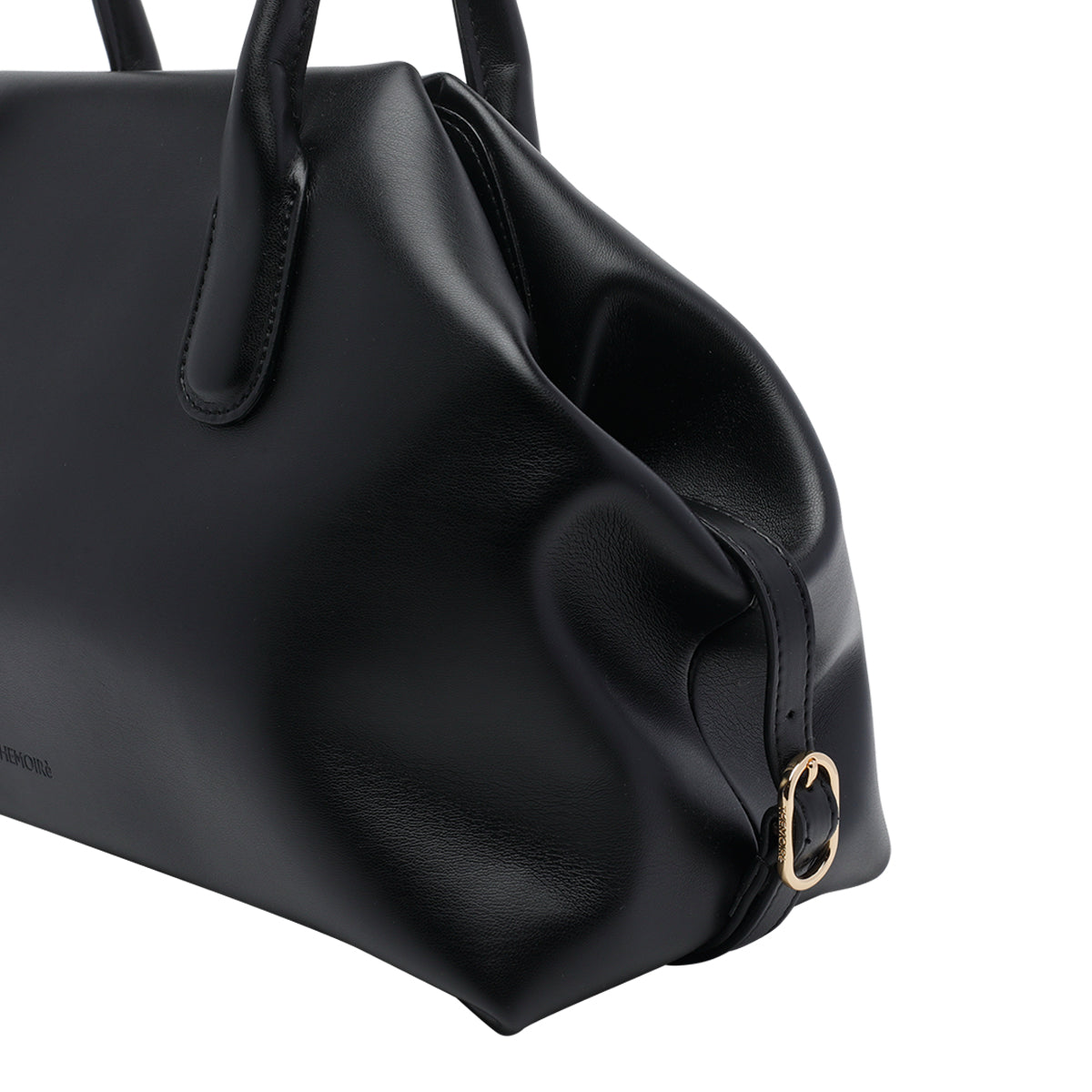 The Moire Bags Black Vegan Fabric