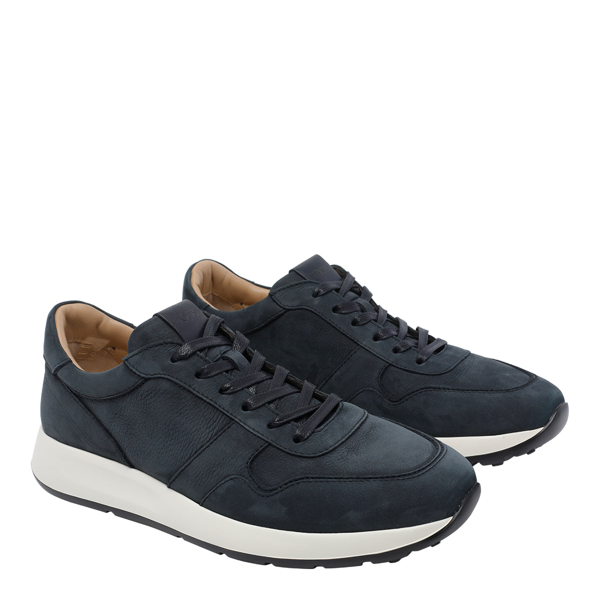 Tods Sneakers Blue Suede Leather/rubber Sole