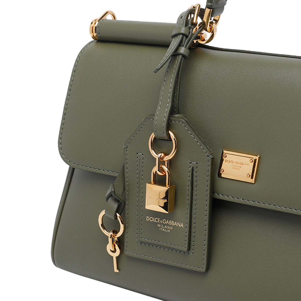 Dolce & Gabbana Green Calf Leather
