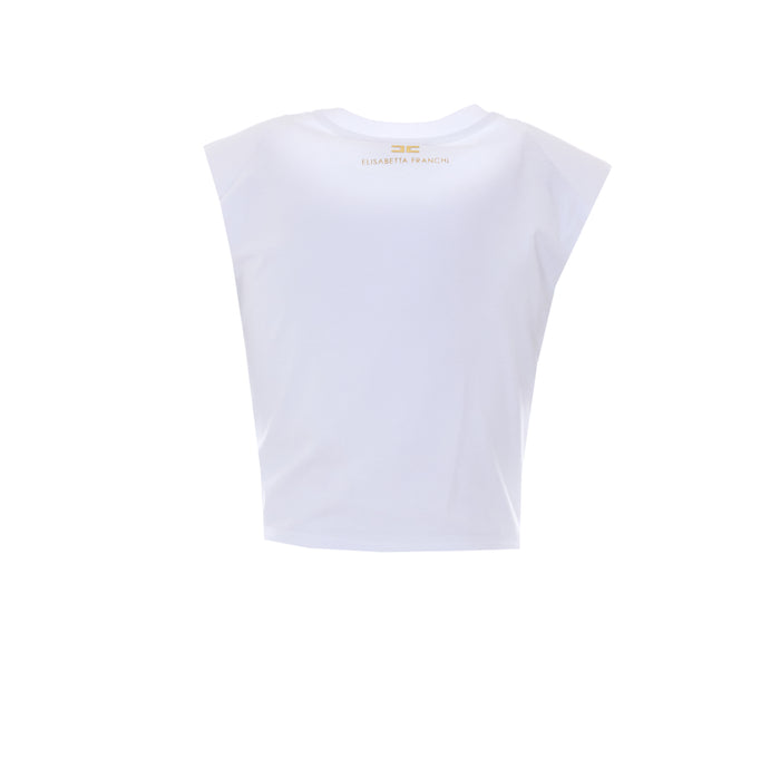 Elisabetta Franchi T-Shirts And Polos White Cotton