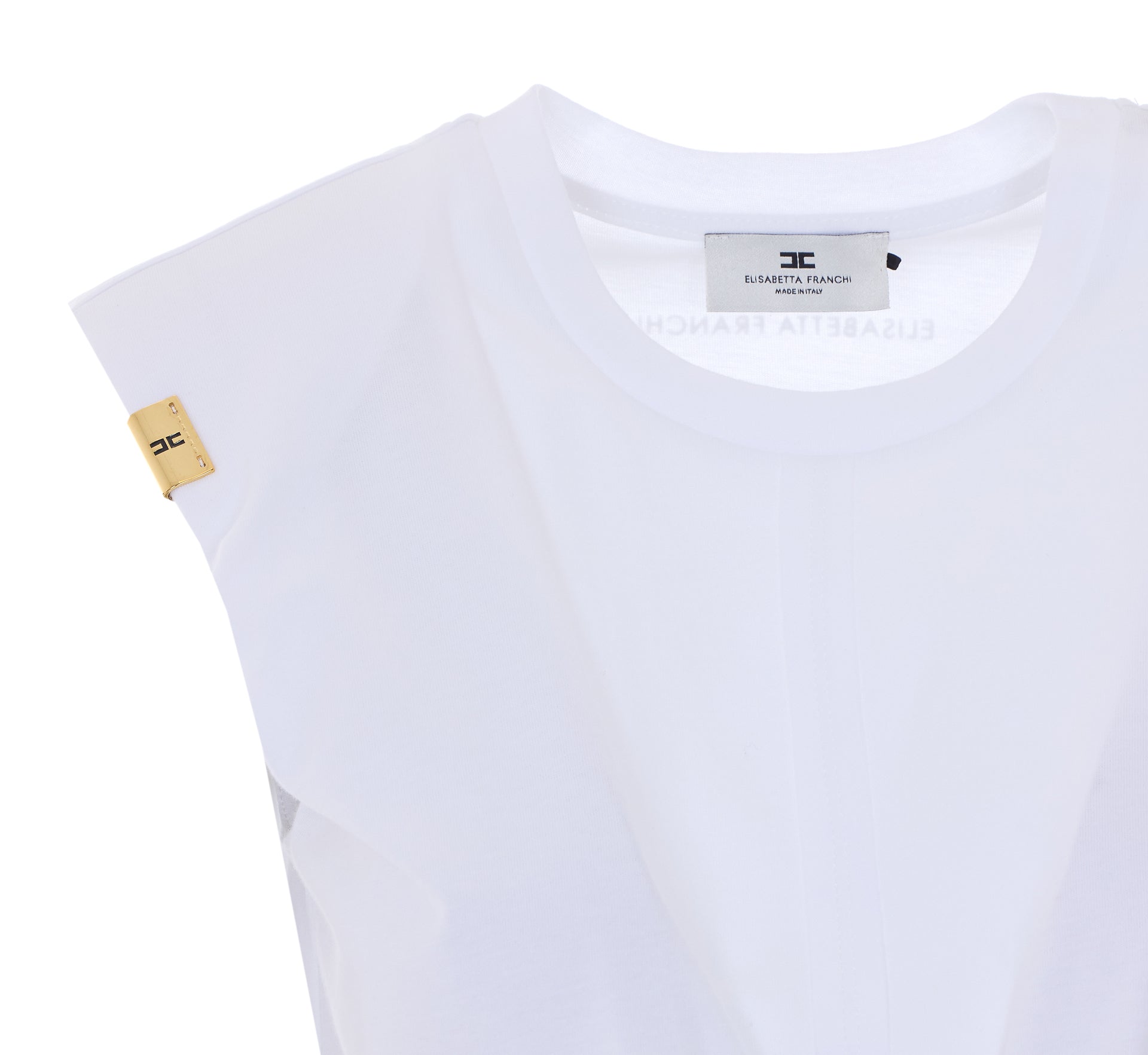 Elisabetta Franchi T-Shirts And Polos White Cotton