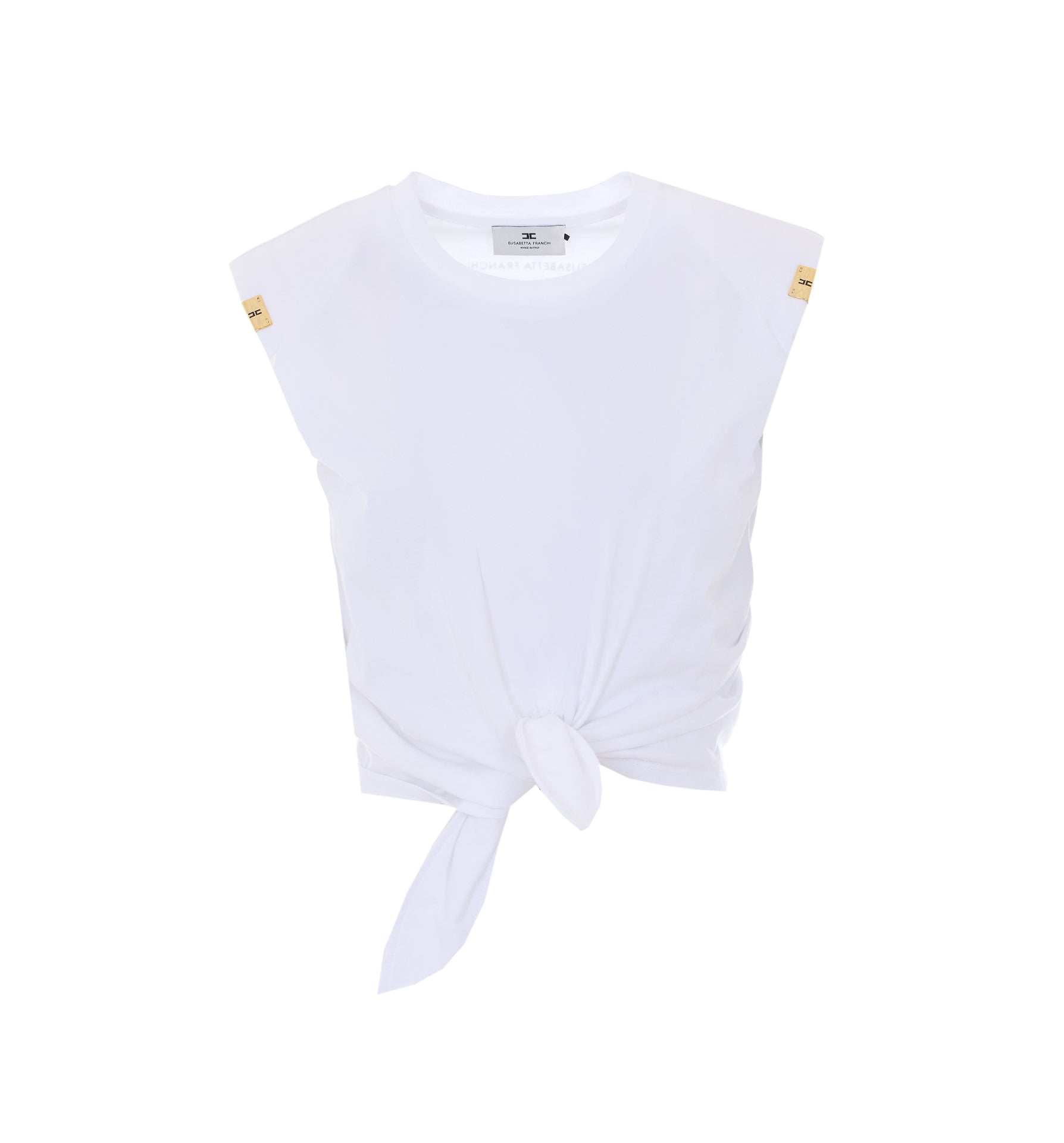 Elisabetta Franchi T-Shirts And Polos White Cotton