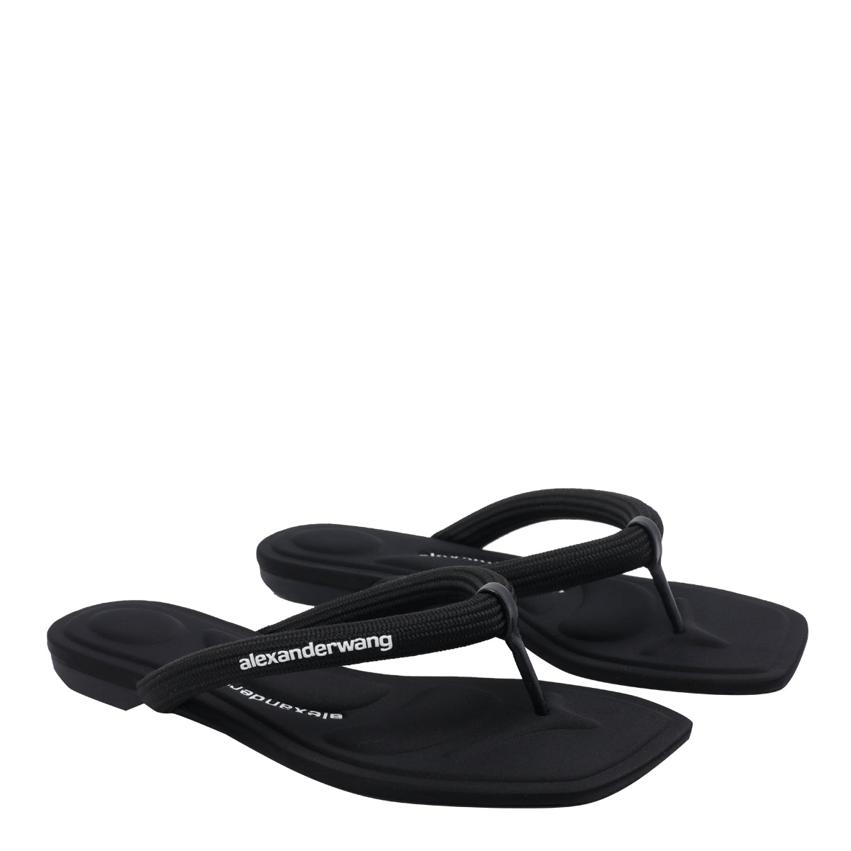 Alexander Wang Sandals Black Fabric/rubber And Fabric Sole