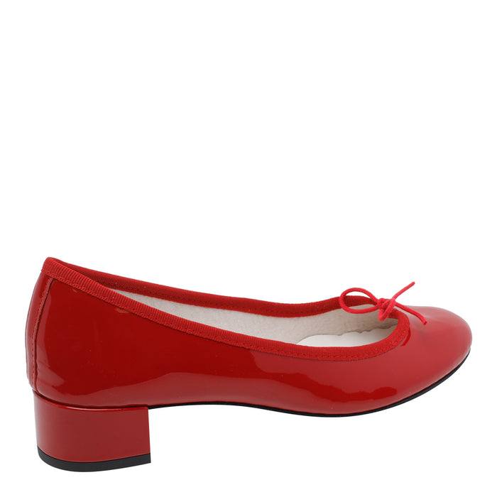 Repetto With Heel Red Patent Leather/leather Sole