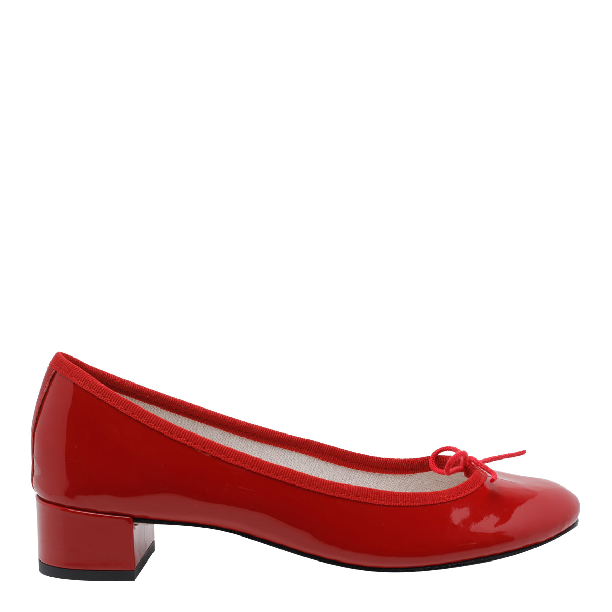 Repetto With Heel Red Patent Leather/leather Sole