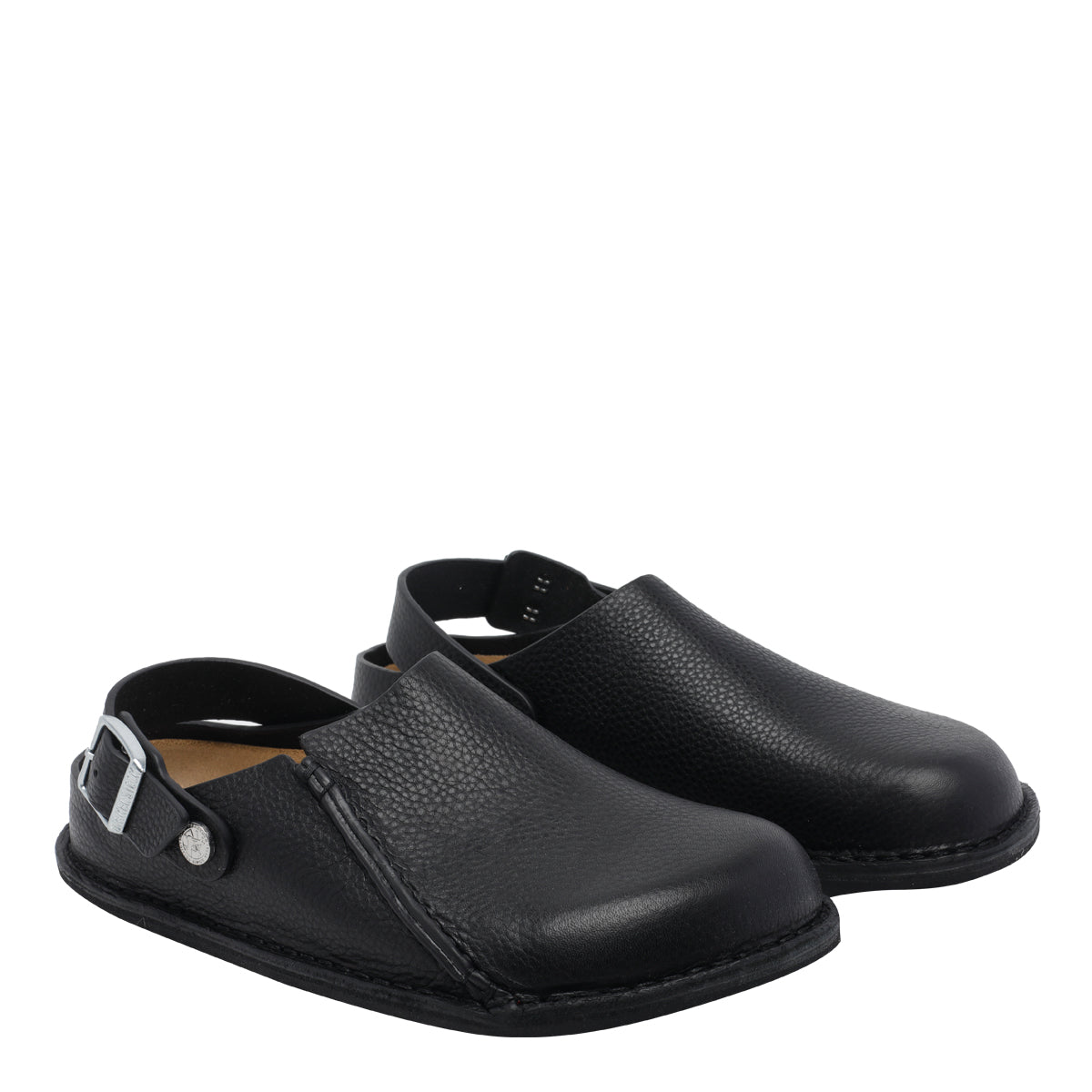 Birkenstock Sandals Black Calf Leather/rubber Sole