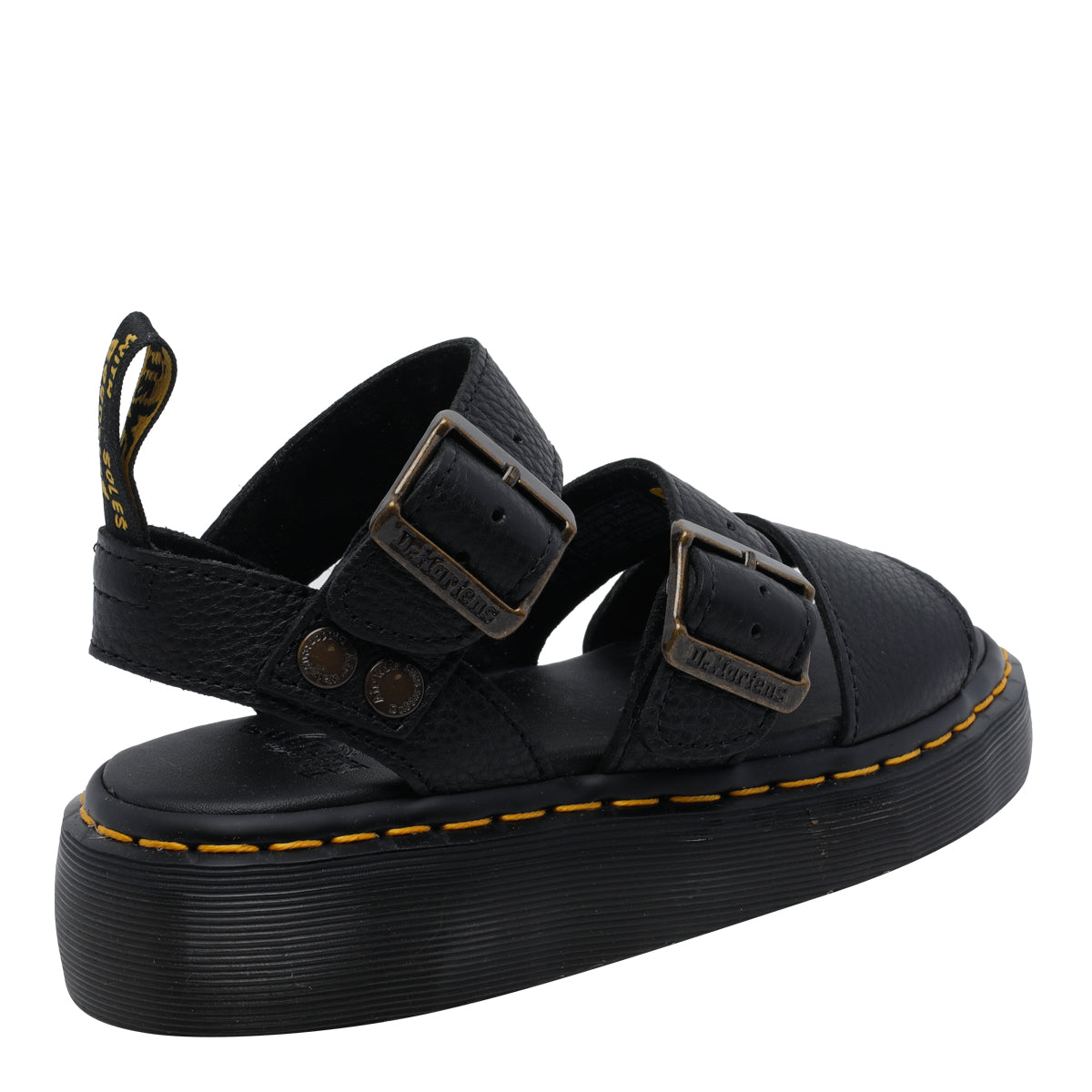 Dr Martens Black Calf Leather/rubber Sole