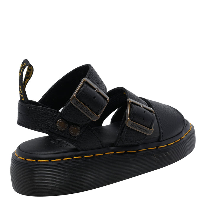 Dr Martens Black Calf Leather/rubber Sole