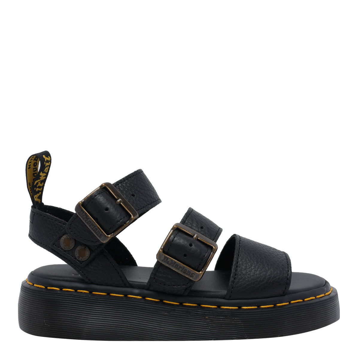 Dr Martens Black Calf Leather/rubber Sole