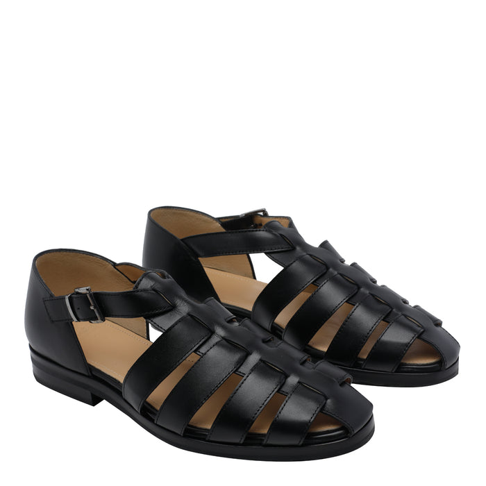 Paraboot Black Calf Leather/rubber Sole