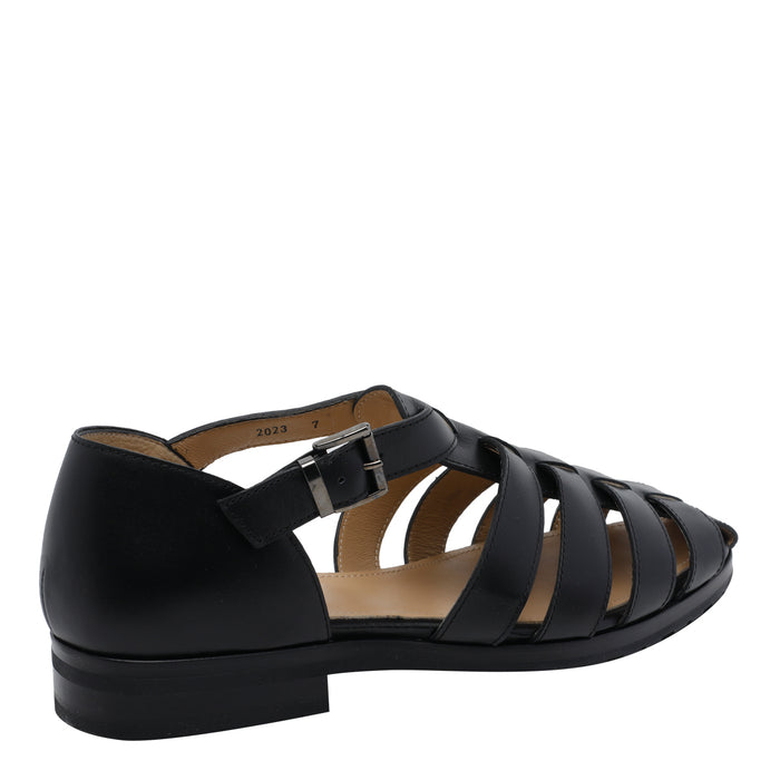Paraboot Black Calf Leather/rubber Sole