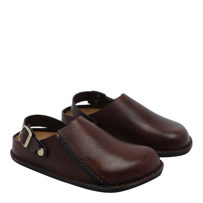 Birkenstock Brown Calf Leather/rubber Sole