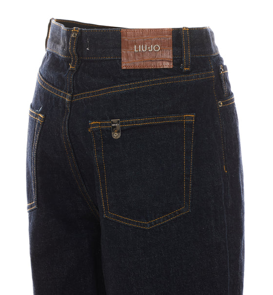 Liu Jo Trousers Blue Cotton