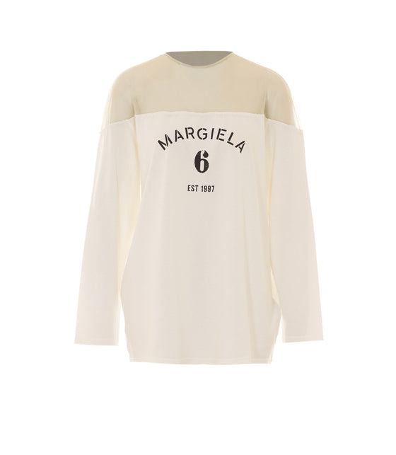 Mm6 Maison Margiela T-Shirts And Polos White Cotton