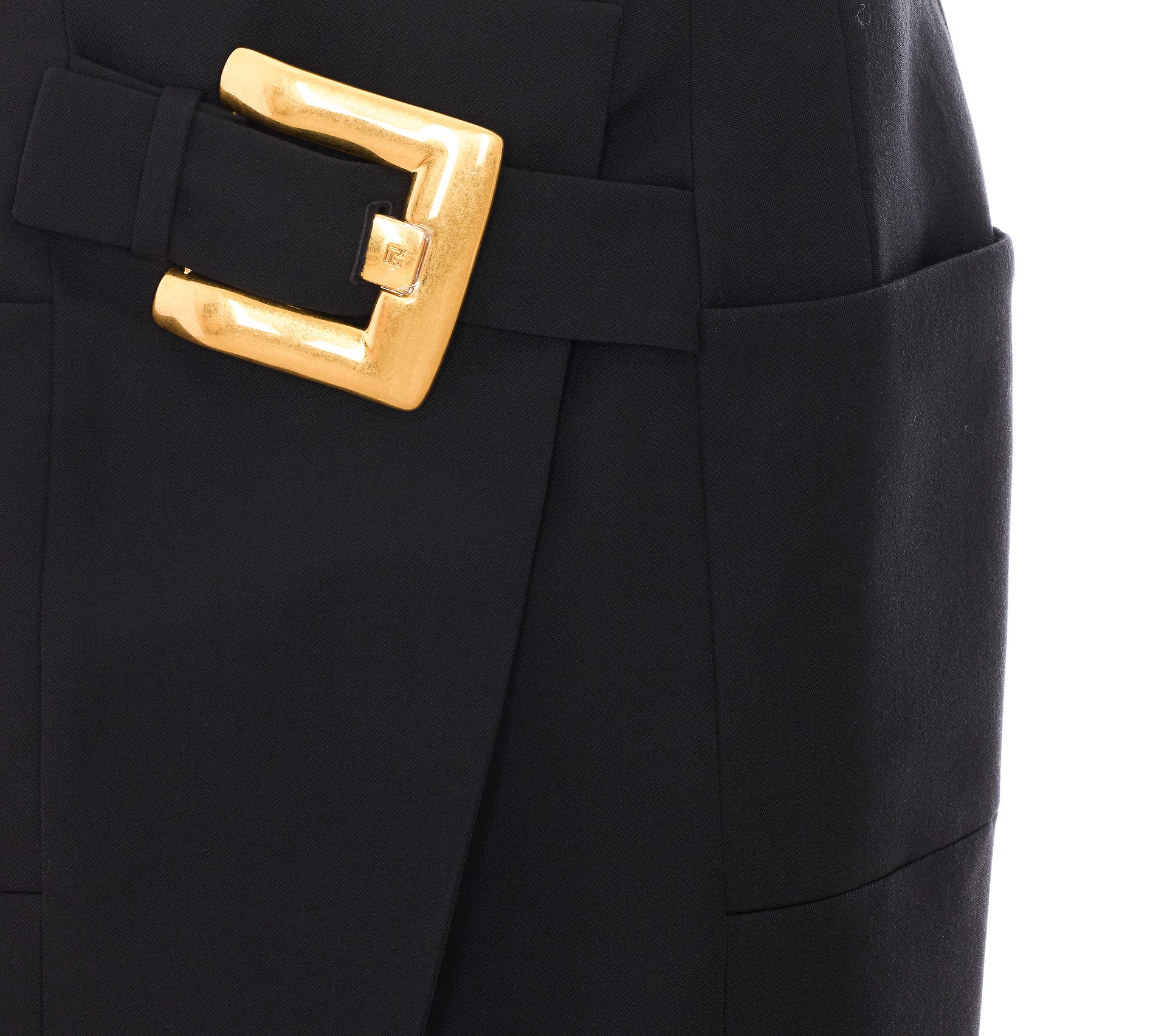 Balmain Skirts Black Virgin Wool