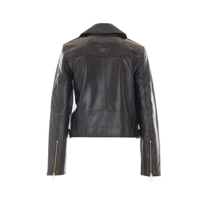 Michael Kors Jackets Black Lamb Leather