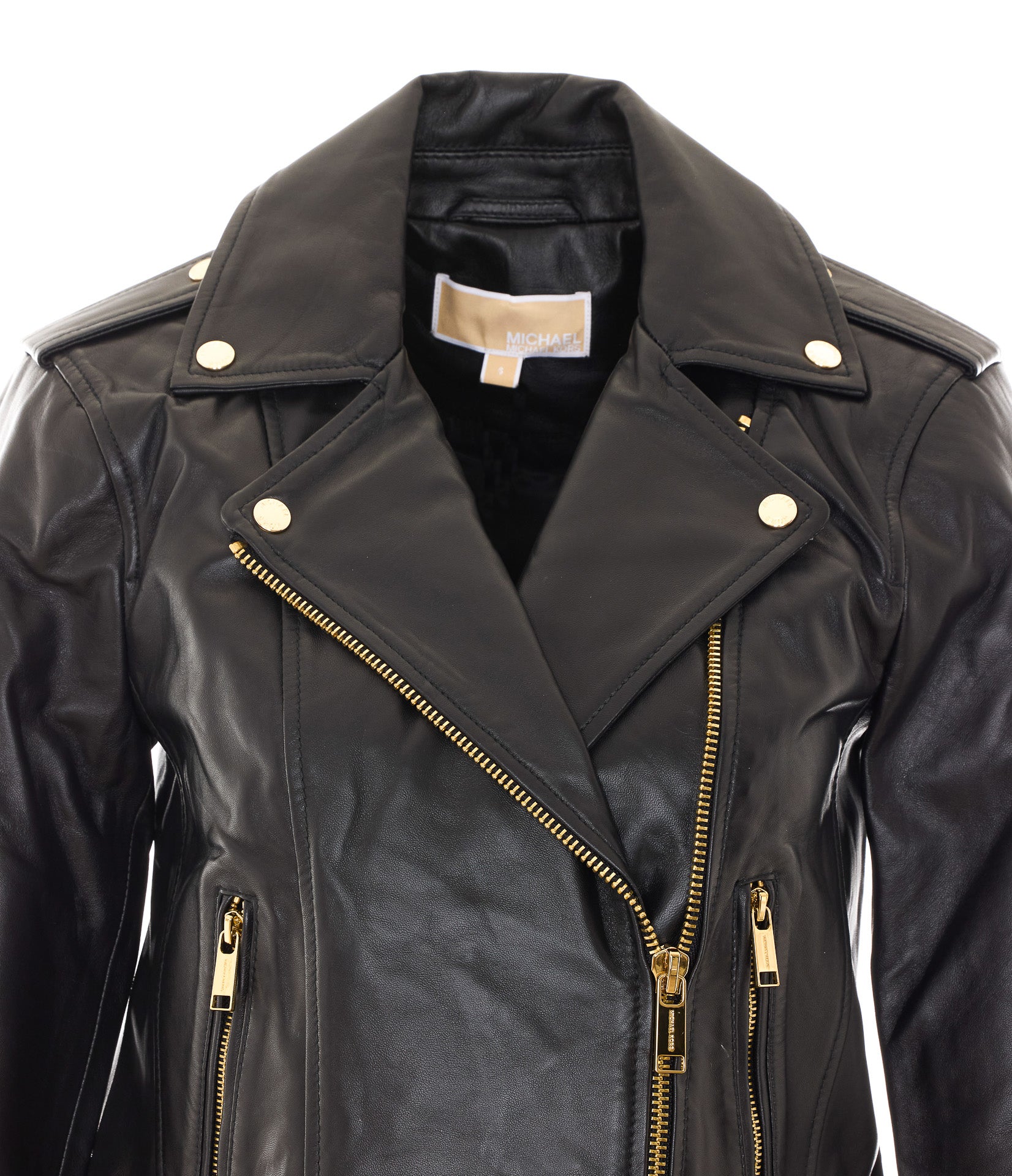 Michael Kors Jackets Black Lamb Leather