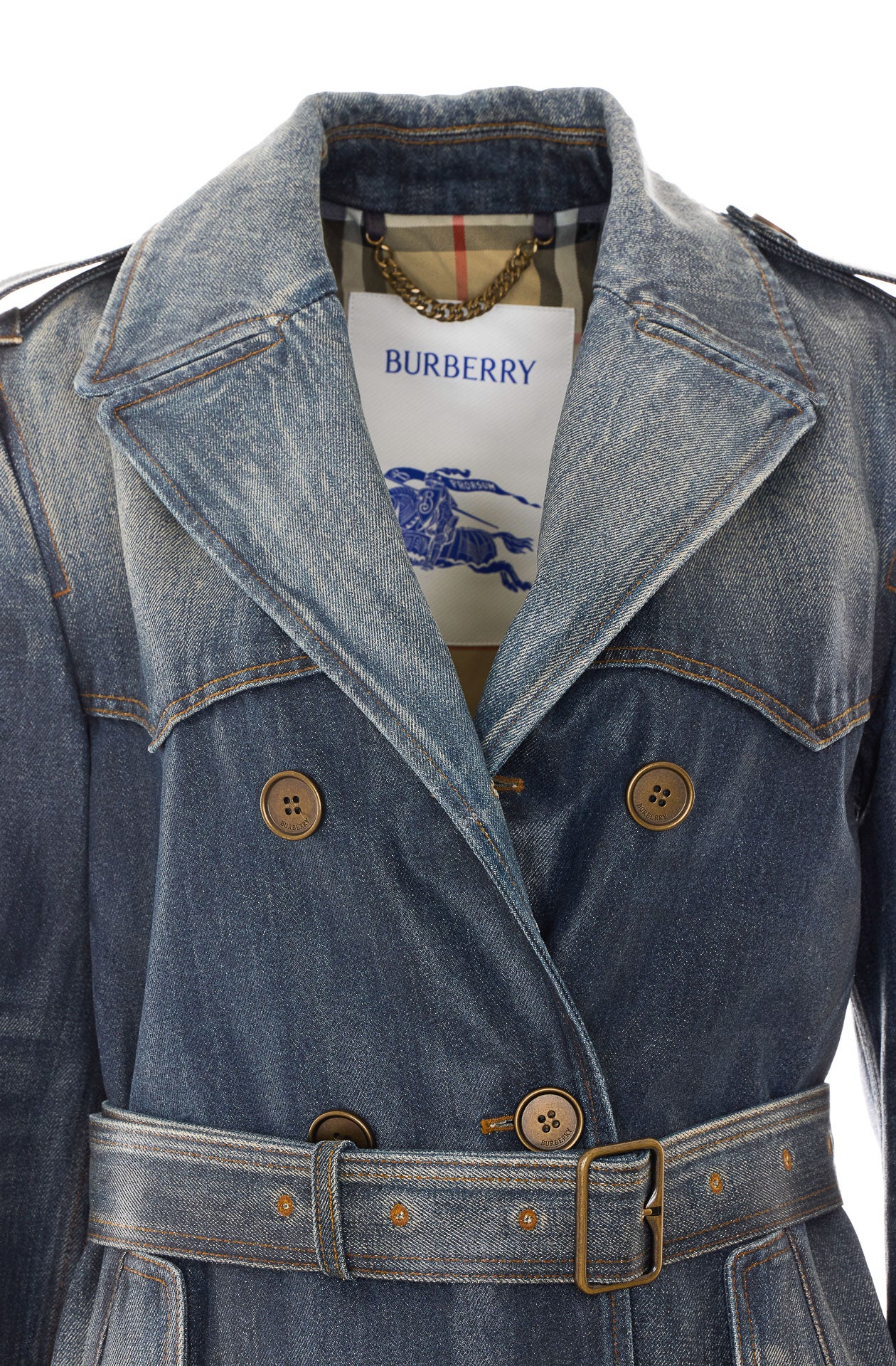Burberry Jackets Blue Polyester