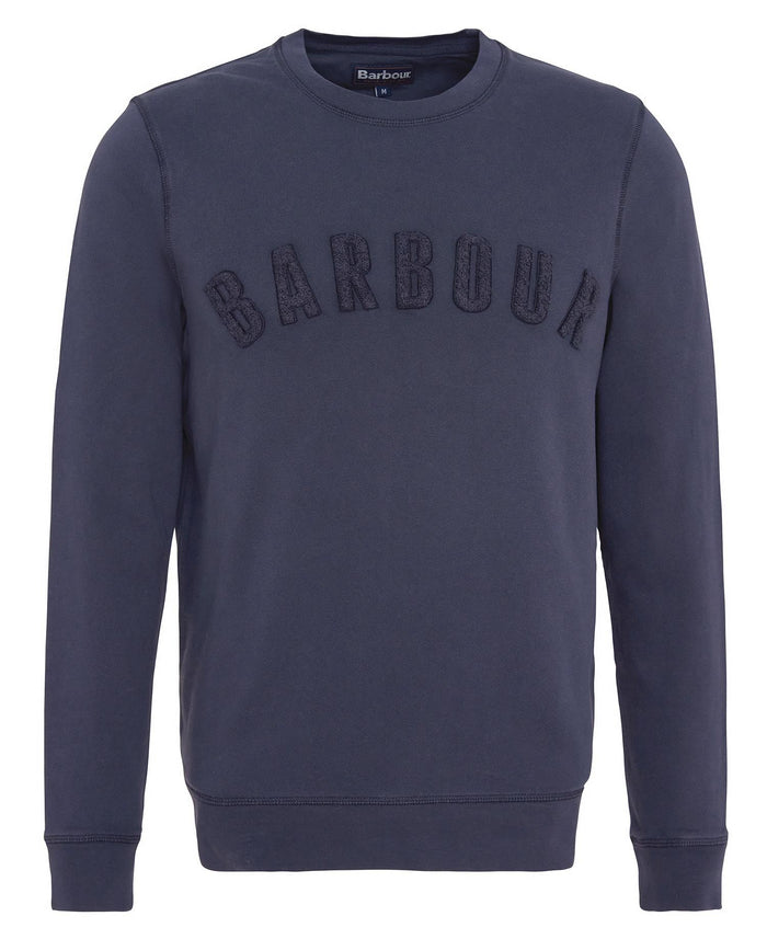 Wash prep logo overlayers Navy Cotton Sweater
