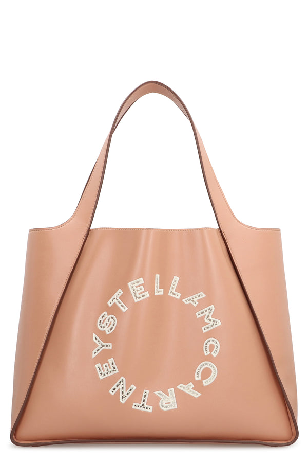 Logo Tote Bag Pink Polyurethane