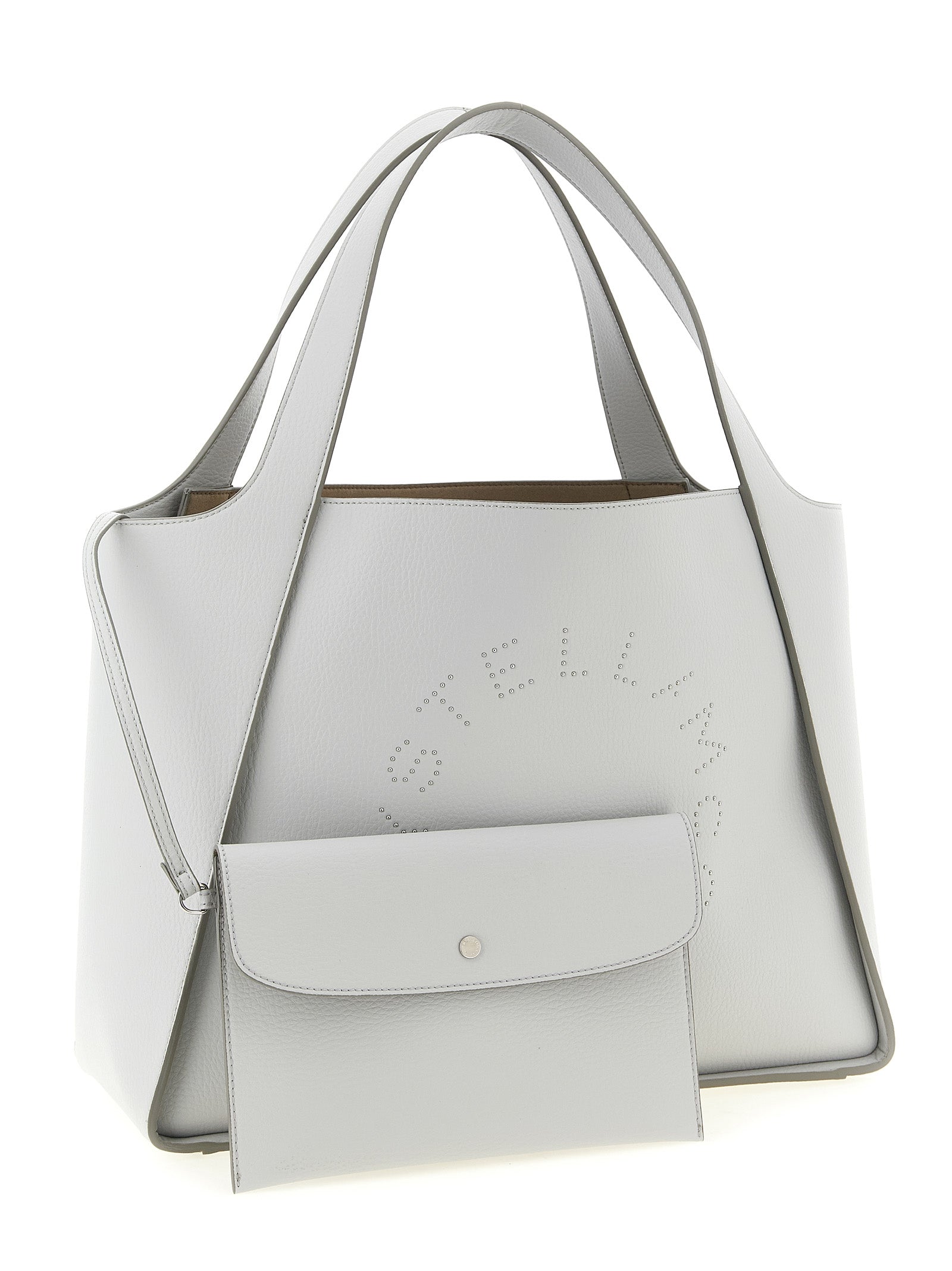 Logo Tote shopping bag Gray Polyamide