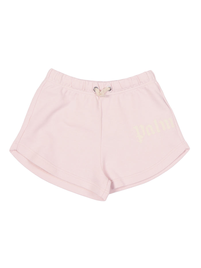 Overlogo Sweat Short Girl Pink Cotton Bermuda