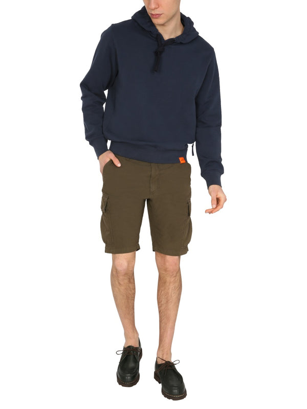 Cargo Shorts Military Green Cotton