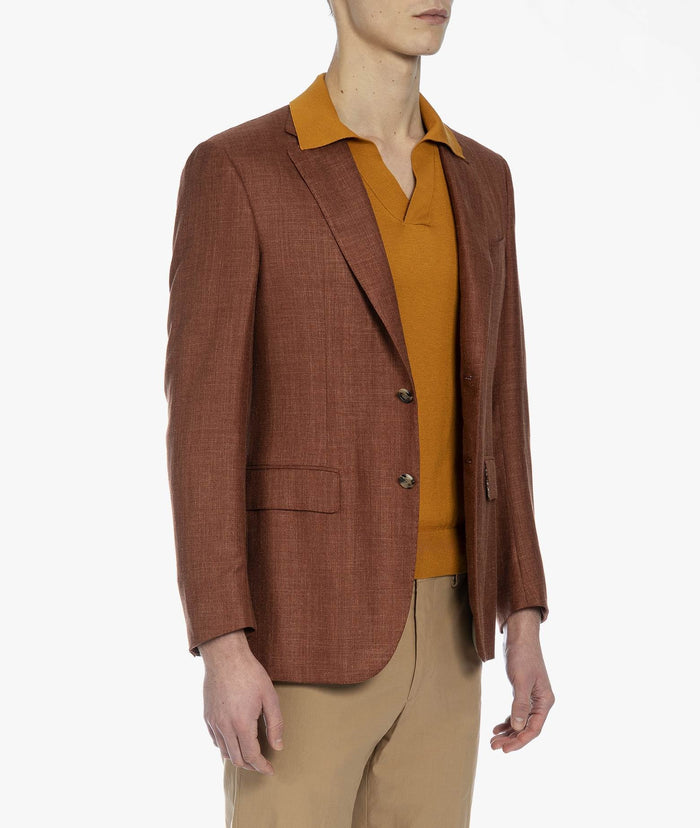 Single-Breasted Jacket Abu Dhabi Brown Tailored Made
