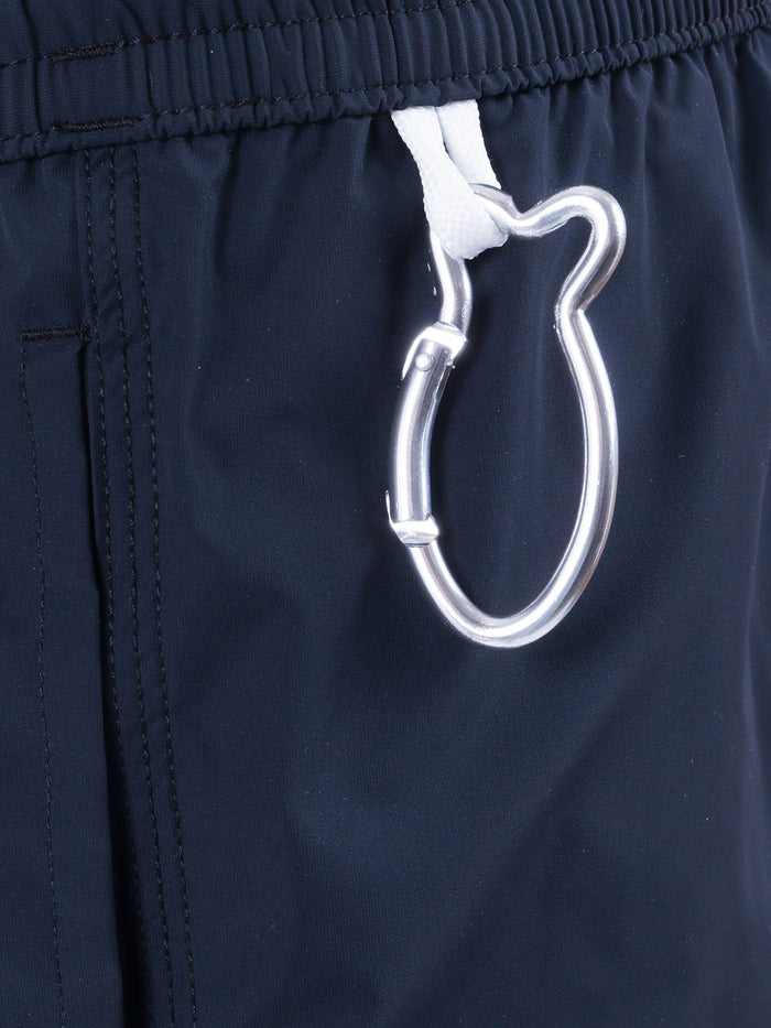 Swim Trousers Woven Fabric Man Blue Polyamide Costume