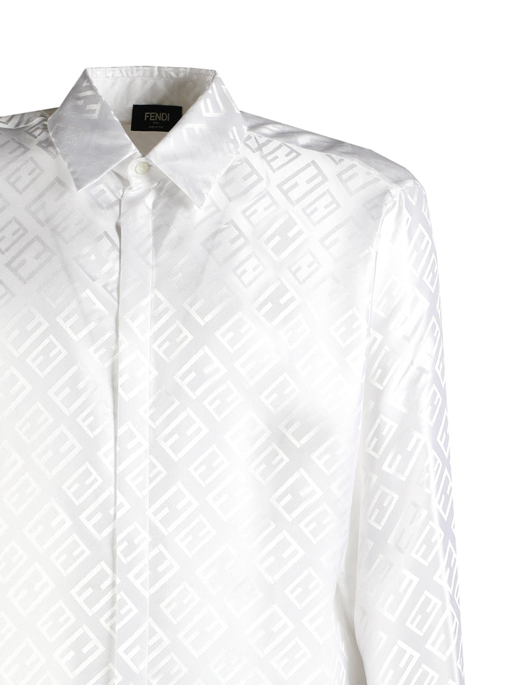 Fendi Shirts White Se+nr12bott:madreperla