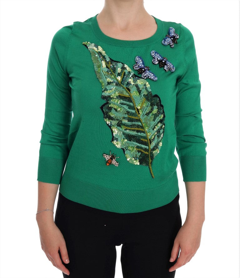 Dolce & Gabbana 100% Silk sweater in green